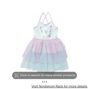 Zunie - Girls strappy crisscross Butterfly dress size 6
